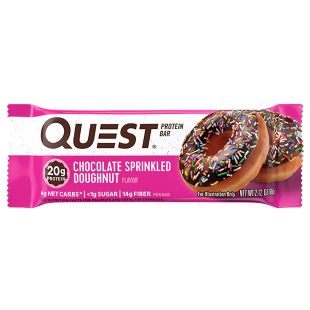 Quest Bars Chocolate Sprinkled Doughnut - SupplementSource.ca is your low carb source
