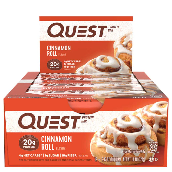 Quest Bars Cinnamon Roll Low Net Carb Bars -  SupplementSource.ca