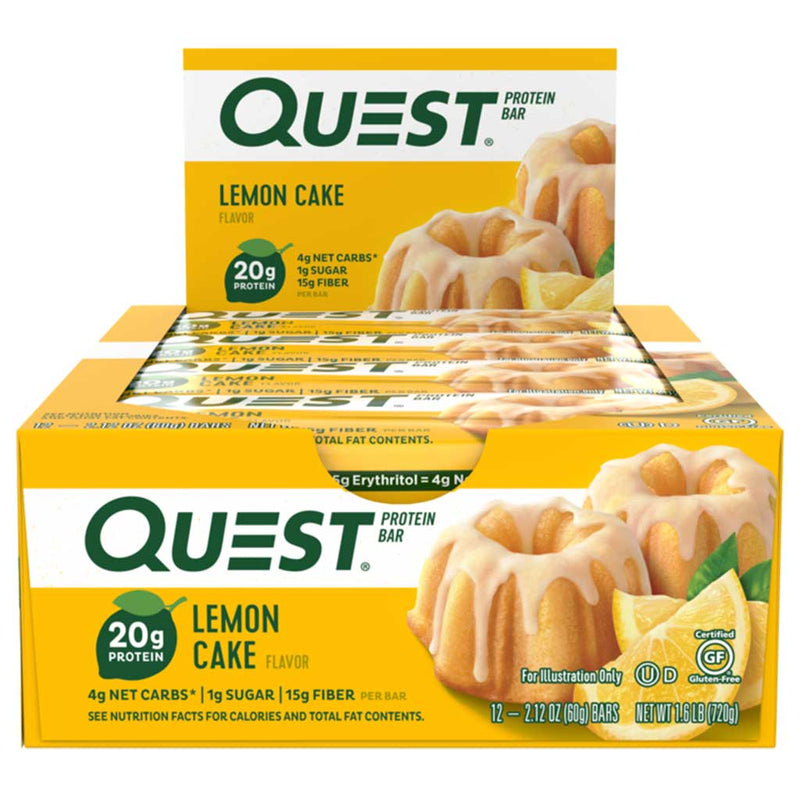 Quest Bars Lemon Cake Low Net Carb Bars -  SupplementSource.ca