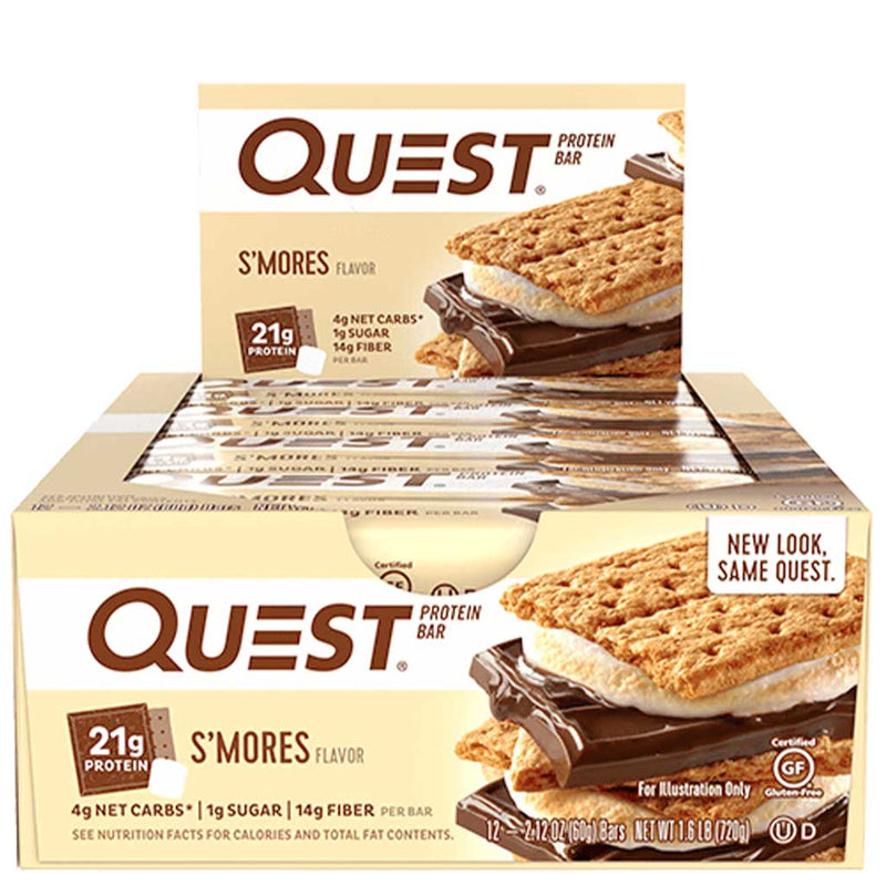 Quest Bars S'mores Low Net Carb Bars -  SupplementSource.ca