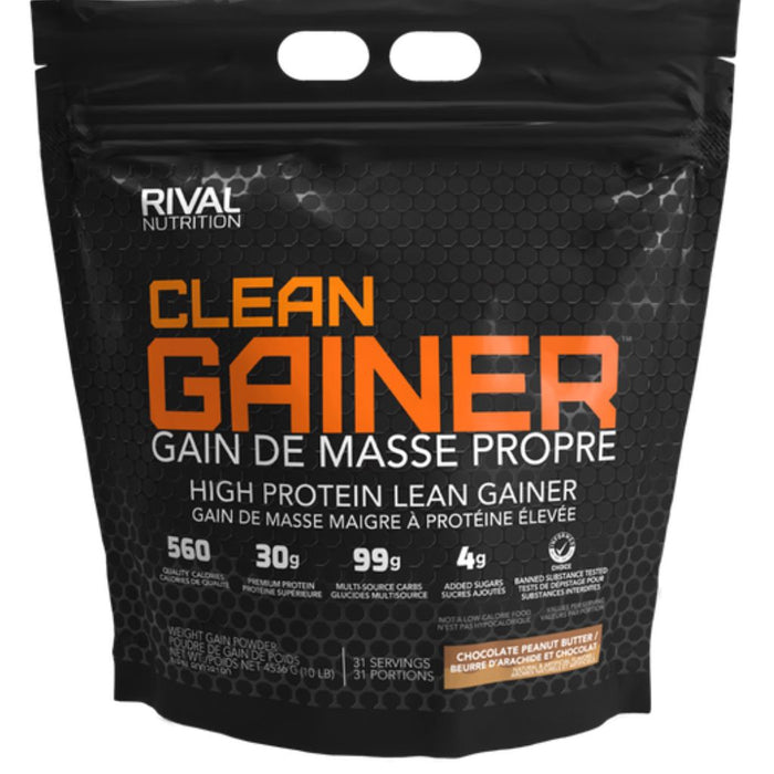 Rival CLEAN GAINER, 10lb Chocolate Peanut Butter - SupplementSource.ca