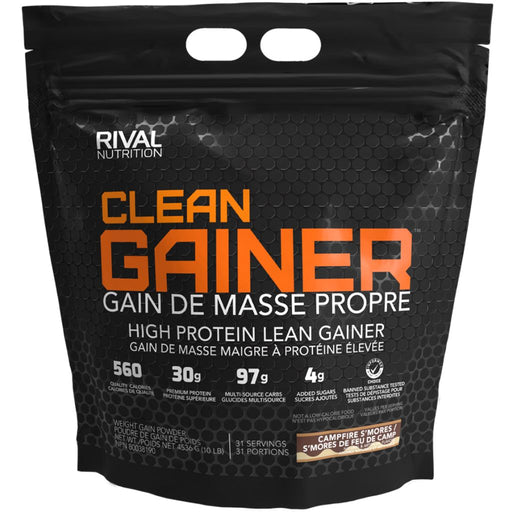 Rival CLEAN GAINER, 10lb Camp Fire S'mores - SupplementSource.ca