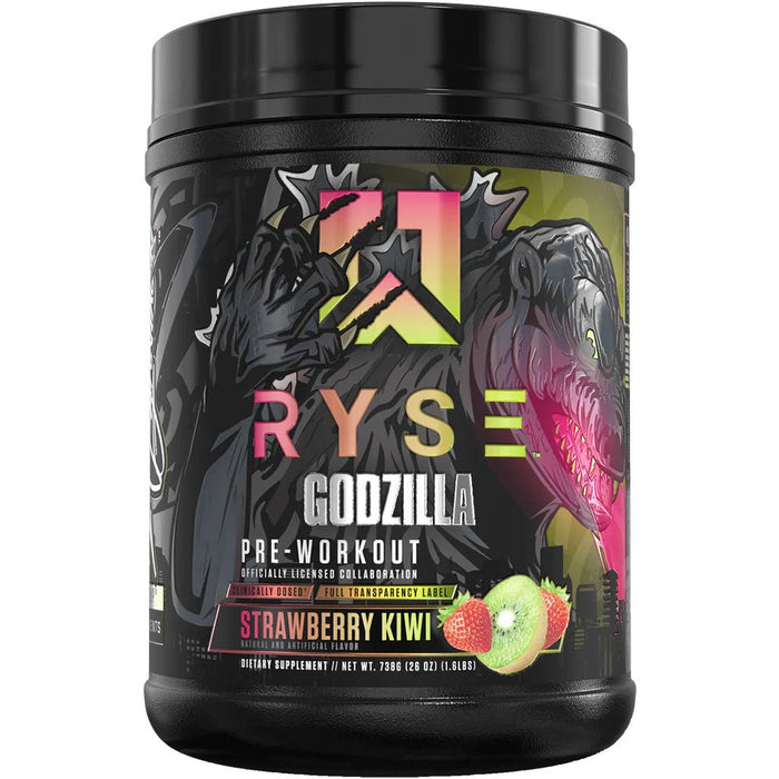 Ryse Godzilla Pre-Workout, 40 Servings Strawberry Kiwi - SupplementSource.ca