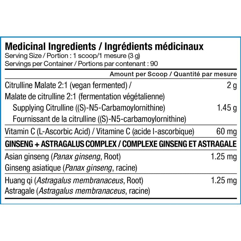 SD Pharmaceuticals Citrulline Malate 2000 nutrition panel - SupplementSource.ca