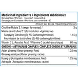 SD Pharmaceuticals Citrulline Malate 2000 nutrition panel - SupplementSource.ca