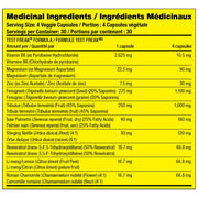 SD Pharmaceuticals Test Freak 120 Veggie Caps Nutrition Panel - SupplementSource.ca