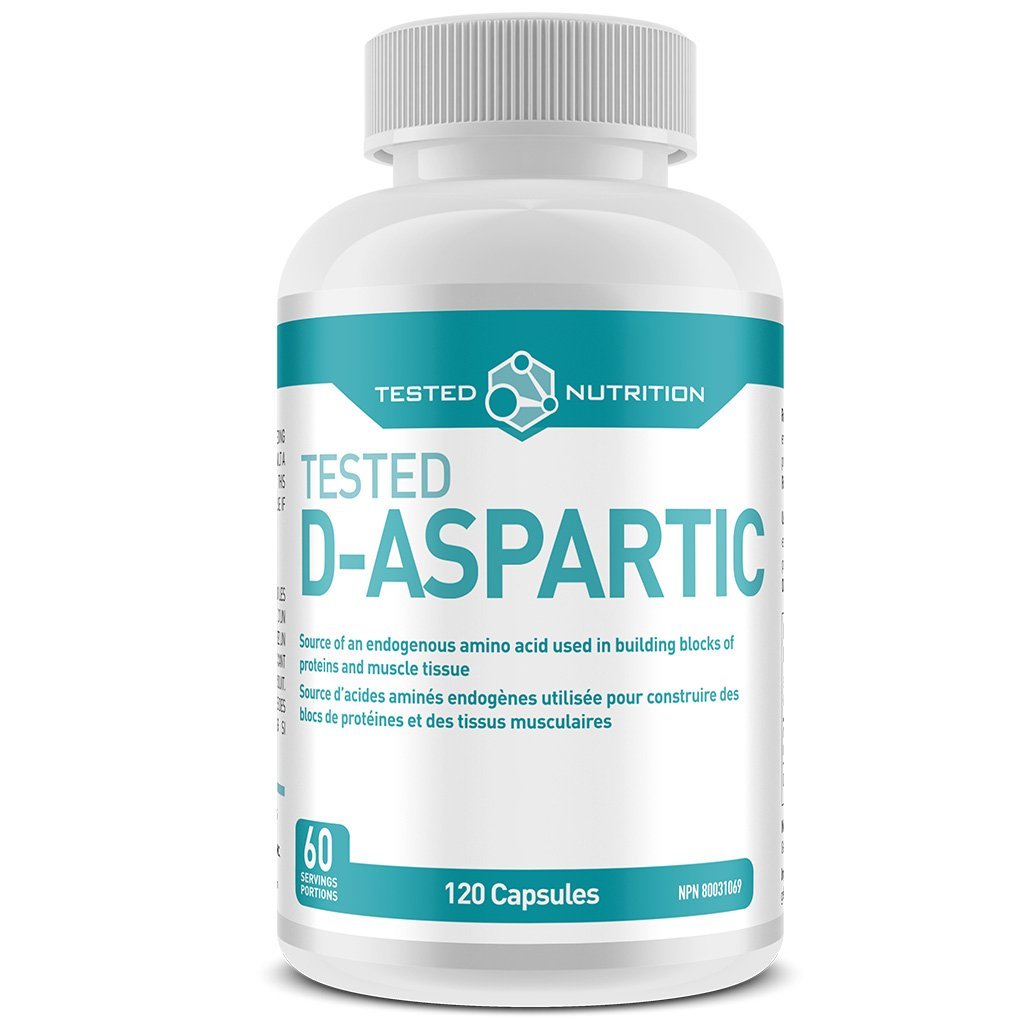 Tested Nutrition D ASPARTIC ACID DAA 120 Caps SupplementSource.ca