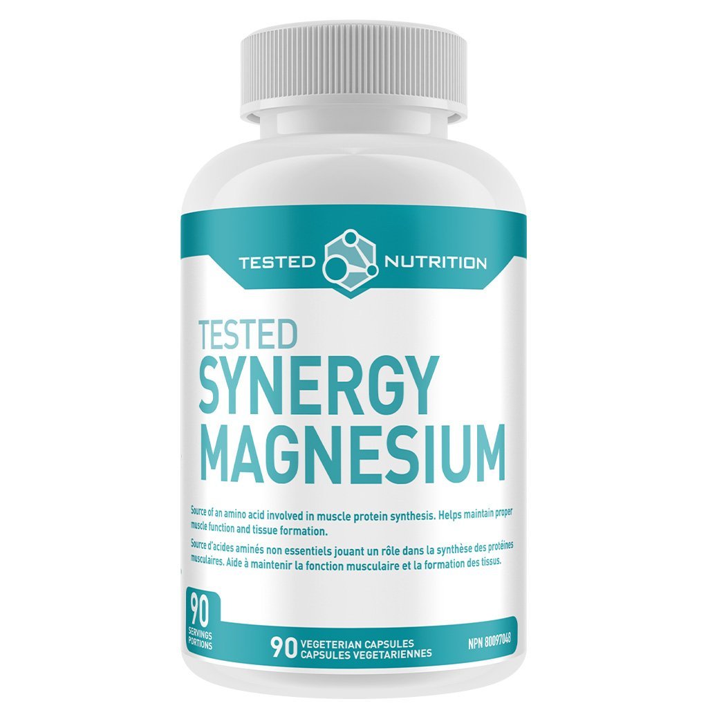 Tested Nutrition SYNERGY MAGNESIUM (magnésium à haute puissance), 90 capsules