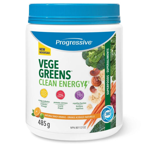Progressive VegeGreens Clean Energy Natural Tangy Orange - SupplementSource.ca