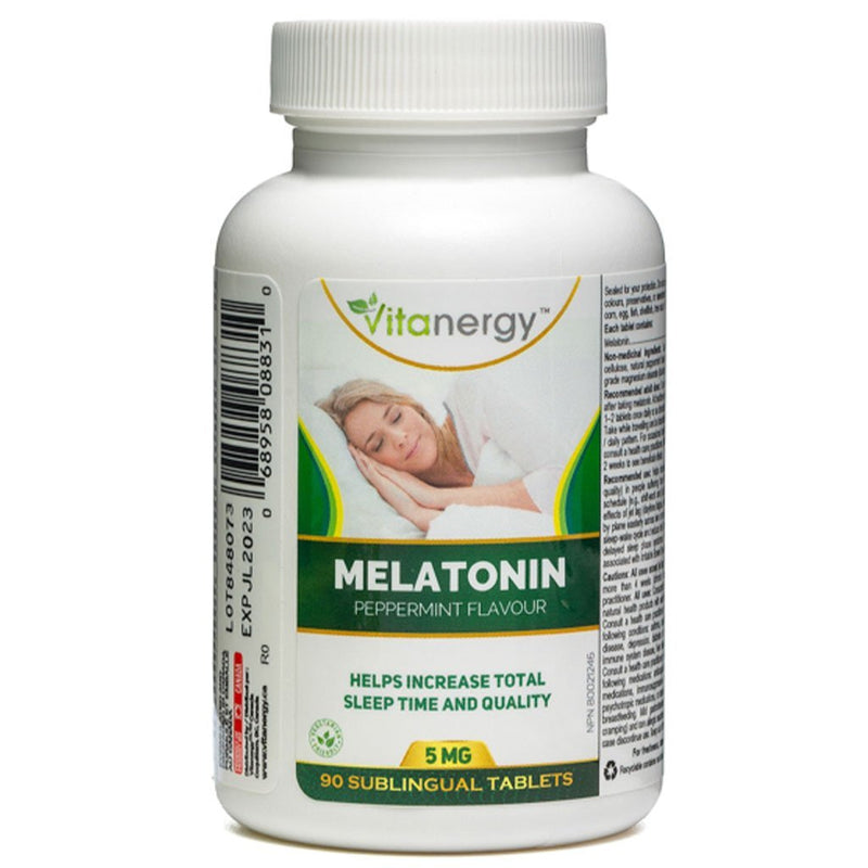 Vitanergy MELATONIN 5mg, 90 Sublingual Tablets - SupplementSource.ca