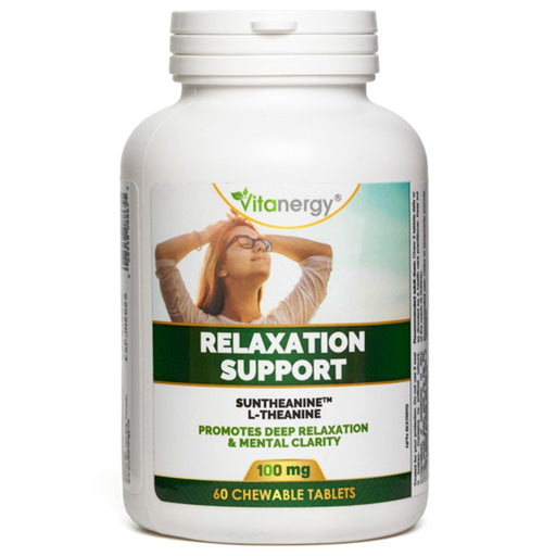 Vitanergy RELAXATION SUPPORT L-THEANINE, 60 Chewable Tablets - SupplementSource.ca