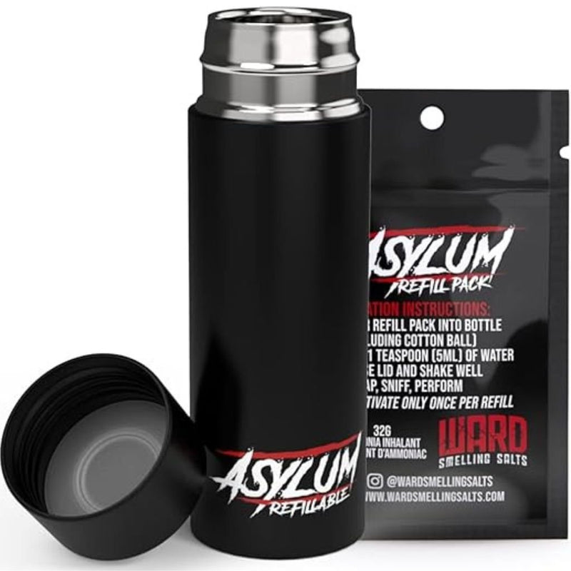 Ward Smelling Salts Asylum Refillable Bottle w/ Smelling Salts - SupplementSource.ca