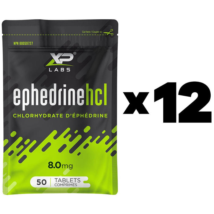 XP Labs EPHEDRINE - 12 x Foil Bags (600 x 8mg Tabs) - SupplementSource.ca