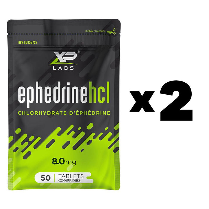 XP Labs EPHEDRINE - 2 x Foil Bags (100 x 8mg Tabs) - SupplementSource.ca