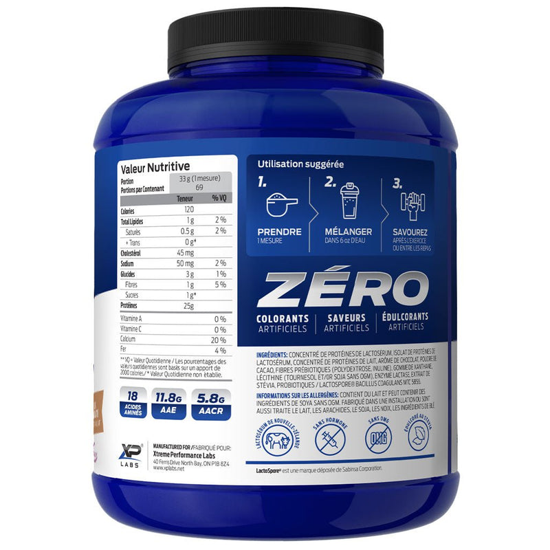 XPLabs WheyXP Grass Fed Shake, 5 lbs Milk Chocolate Nutrition Panel - SupplementSource.ca