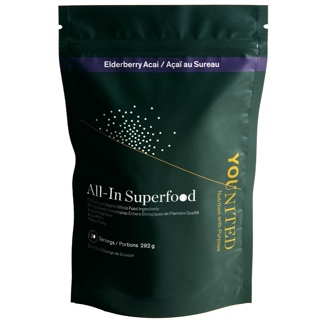 Younited All-In Superfood, 30 Servings Elderberry Acai - SupplementSource.ca