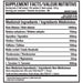Yummy Sports ANGRY UNICORN, 60 Servings Nutrition Panel - SupplementSource.ca