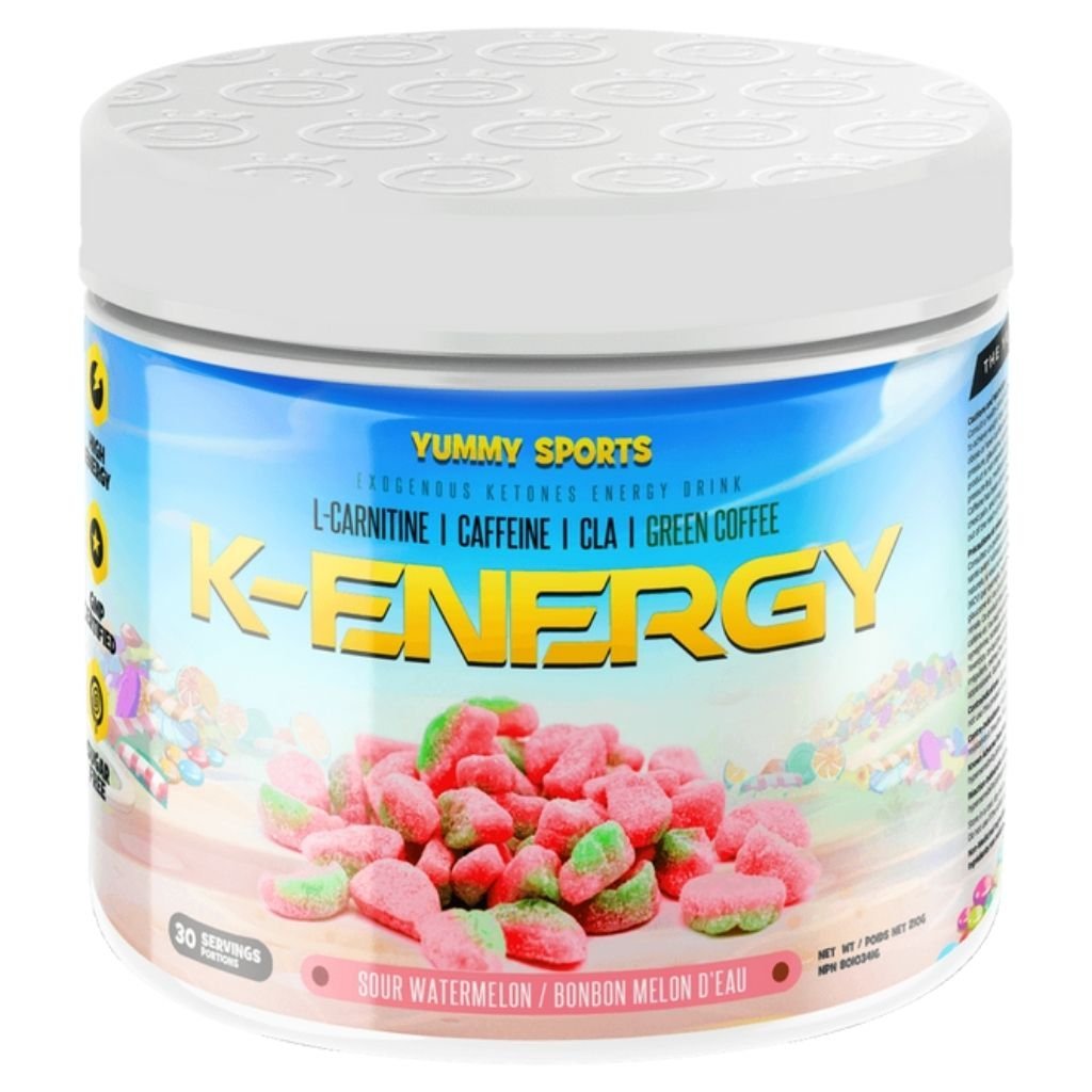 Yummy Sports K-Energy 30 Servings Sour Watermelon - SupplementSource.ca
