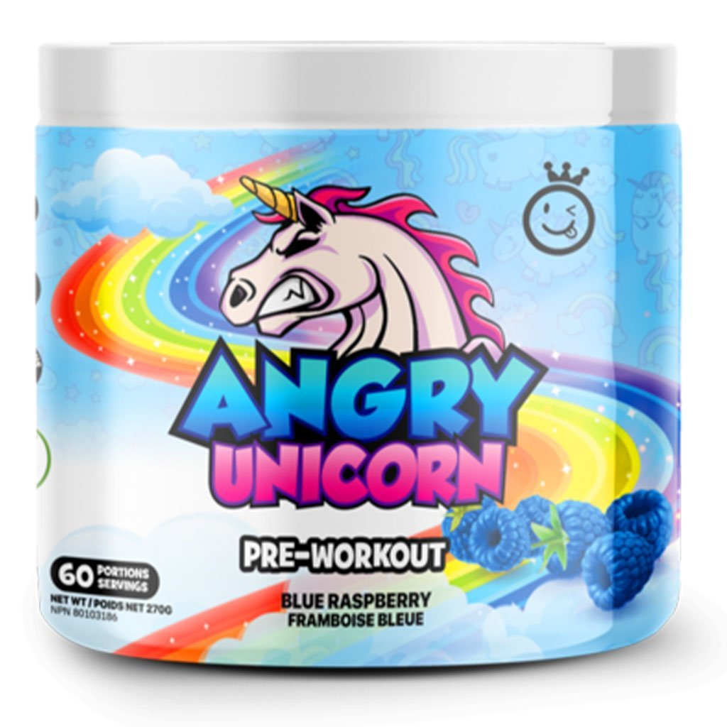 Yummy Sports ANGRY UNICORN, 60 Servings Blue Raspberry - SupplementSource.ca