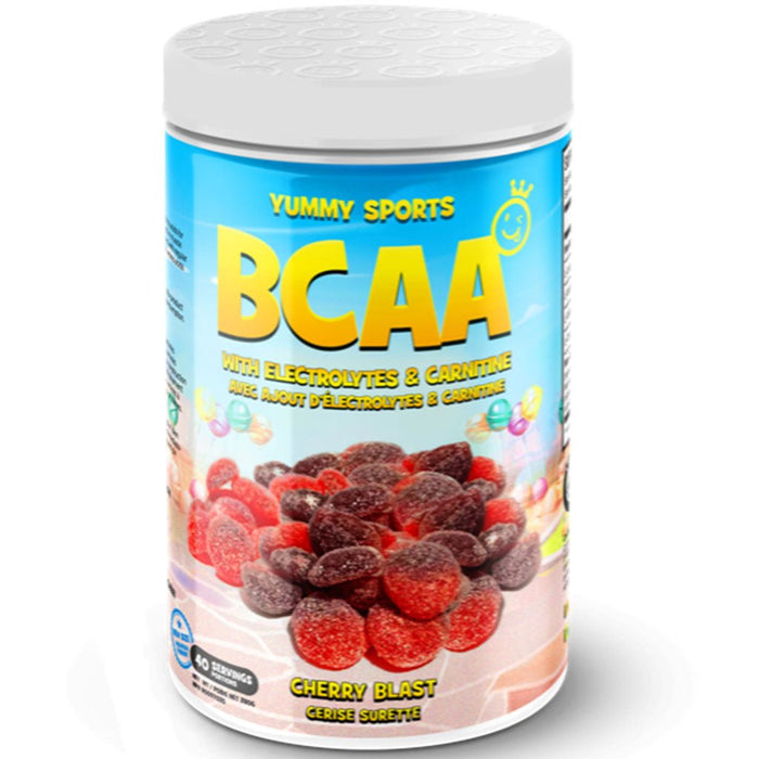 Yummy Sports BCAA + Carnitine, 40 Servings Cherry Blast SupplementSource.ca