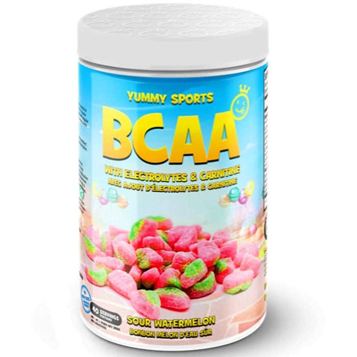 Yummy Sports BCAA + Carnitine, 40 Servings Sour Watermelon SupplementSource.ca