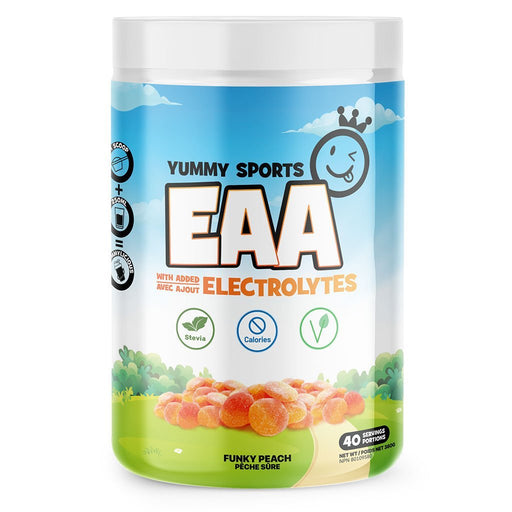 Yummy Sports EAA with Electrolytes 40 Servings Funky Peach - SupplementSource.ca