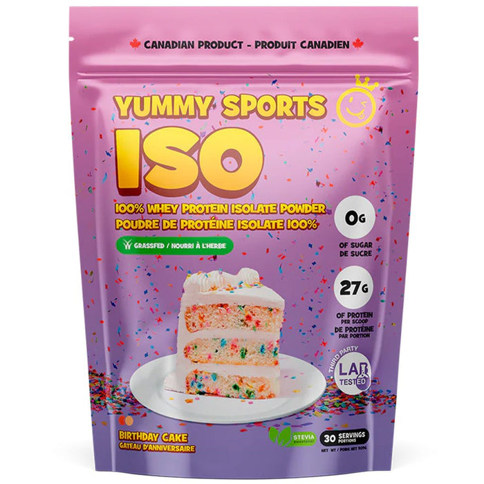 Yummy Sports ISO, 30 Servings Birthday Cake - SupplementSource.ca