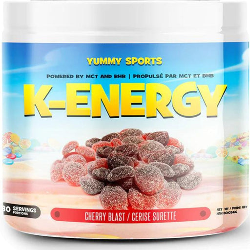 Yummy Sports K-Energy 30 Servings Cherry Blast - SupplementSource.ca