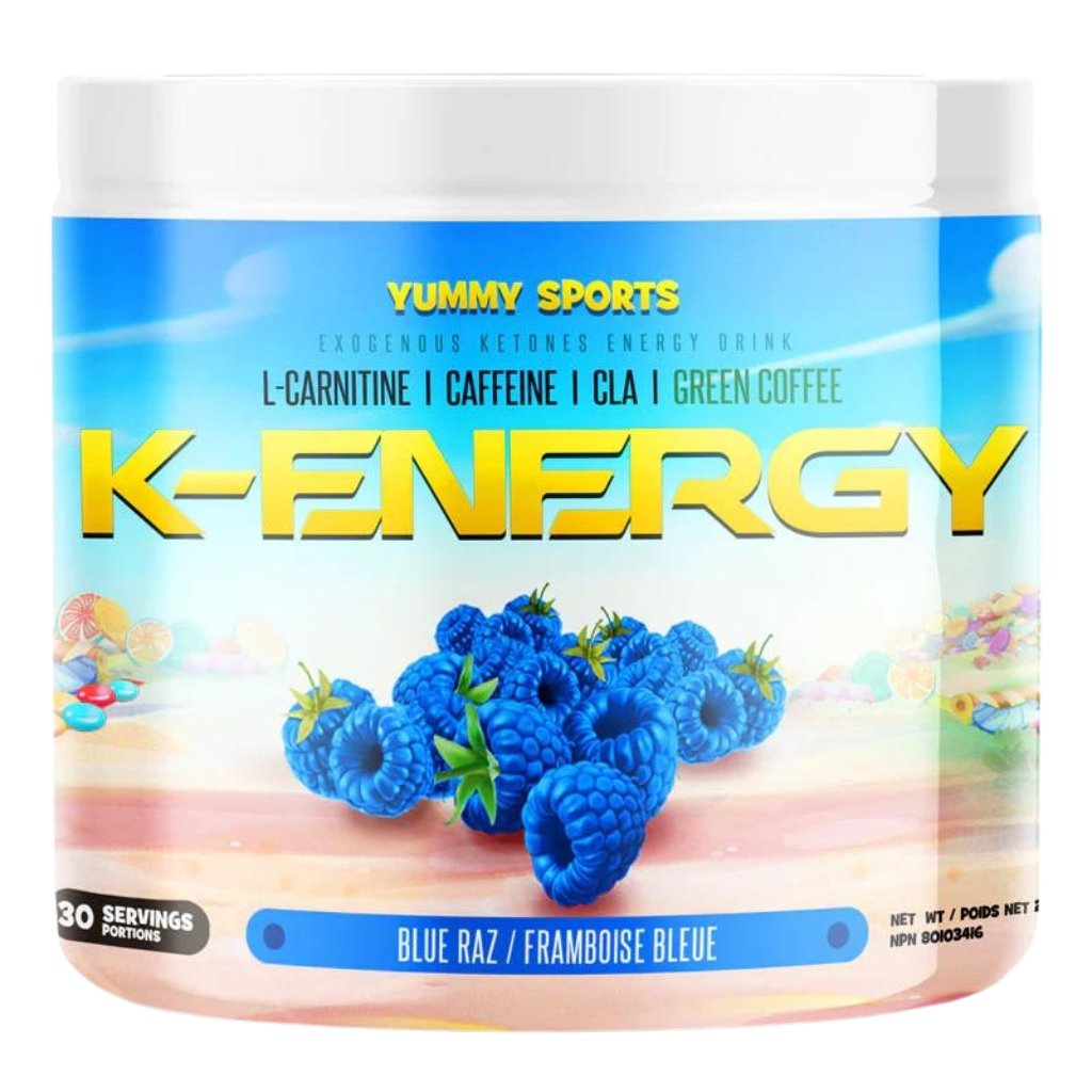 Yummy Sports K-Energy 30 Servings Blue Raz - SupplementSource.ca