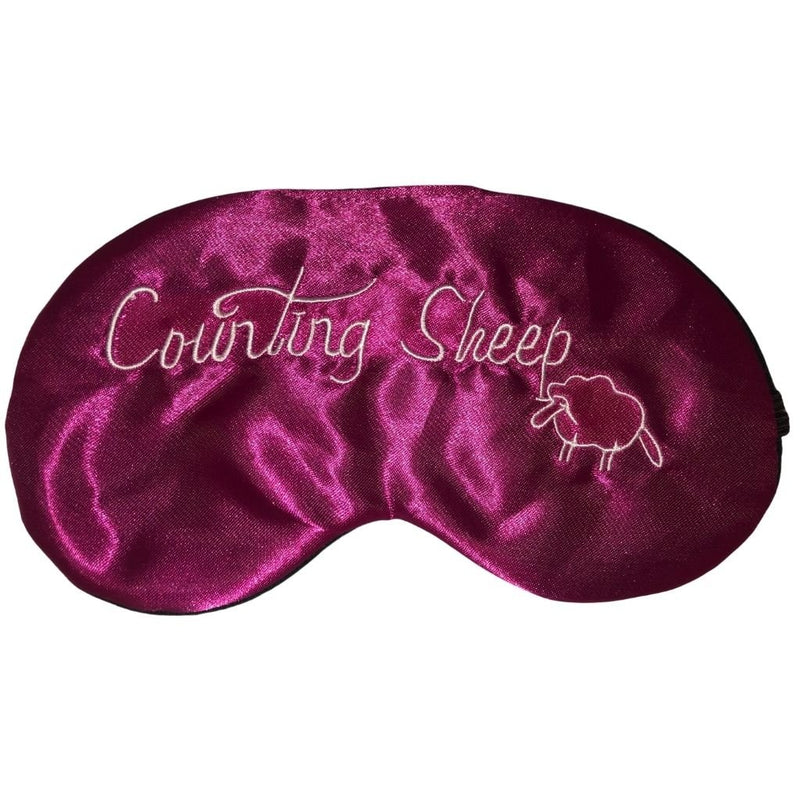 Satin Sleep Mask w/ Ear Plugs Counting Sheep - SupplementSource.ca