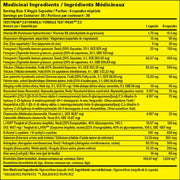 Pharmafreak Test Freak 2.0 180 Capsules  Nutrition Panel - SupplementSource.ca