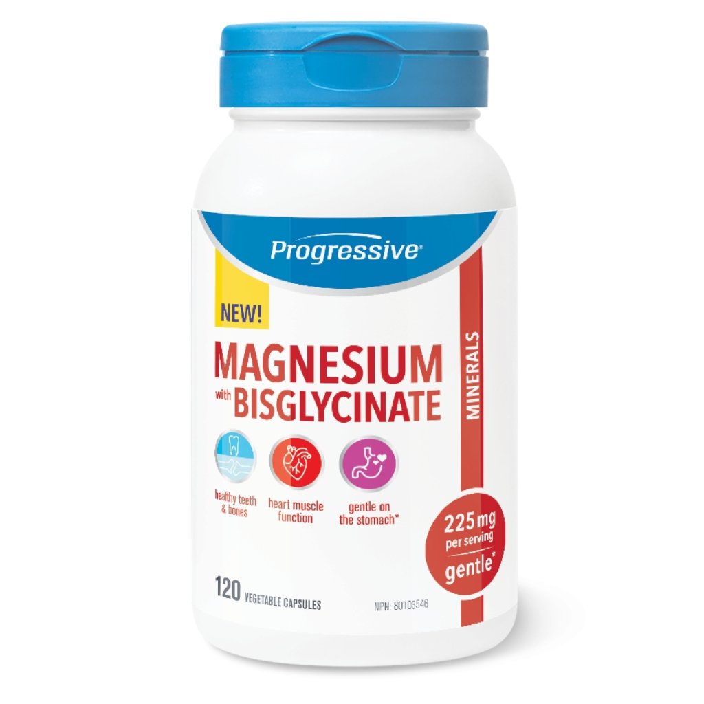 Progressive MAGNESIUM WITH BISGLYCINATE, 120 VCaps - SupplementSource.ca