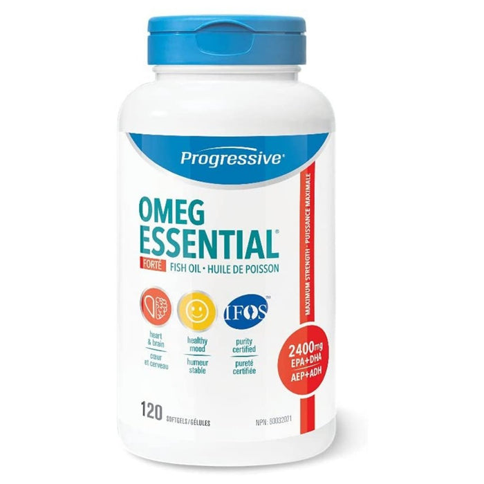 Progressive OmegEssential Forte Fish Oil, 120 softgels Supplementsource.ca