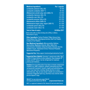 Progressive Perfect Probiotic Daily Care 30 Billion 30 Vcaps Nutrition Panel - SupplementSource.ca