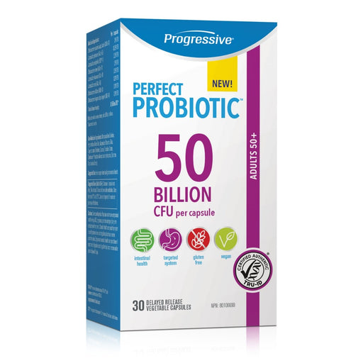 Progressive PERFECT PROBIOTIC 50 BILLION, 30 VCaps (New, Adults 50+) - SupplementSource.ca