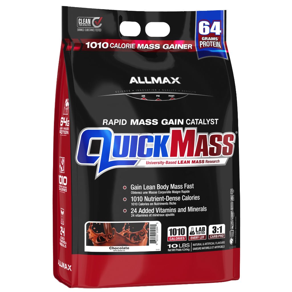 Allmax Quickmass 10lb Bag, Chocolate - SupplementSourceca